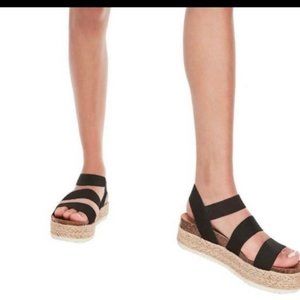 Madden Girl Women's G-Crisp Platform Espadrille Sandals Black Size 9.5 Cris01J1